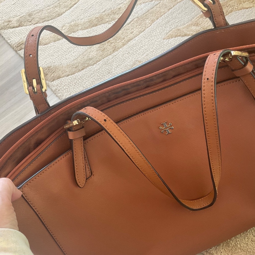Tory Burch brown work bag tote Buckle - Picture 9 of 16